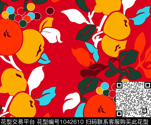 QM20180408.jpg - 1042610 - 抽象花卉 水果 沙发布 - 传统印花花型 － 沙发布花型设计 － 瓦栏