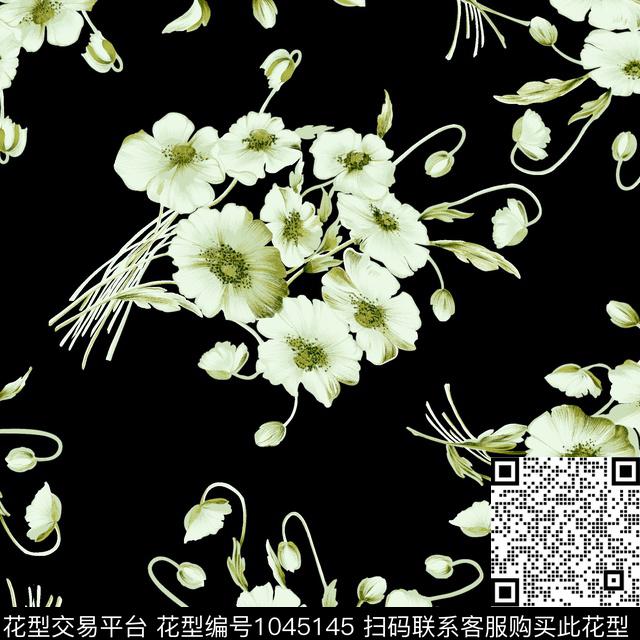 18-001.jpg - 1045145 - 淑女 大花 沙滩 - 传统印花花型 － 女装花型设计 － 瓦栏