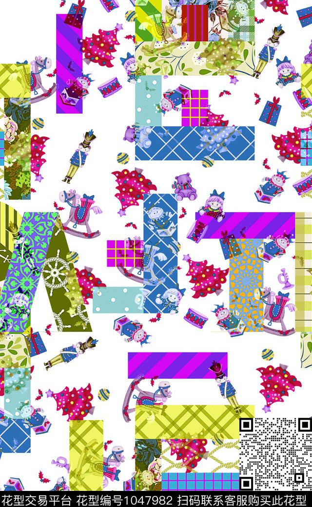 xcwh0915-B.jpg - 1047982 - 淑女 数码花型 字母 - 数码印花花型 － 女装花型设计 － 瓦栏