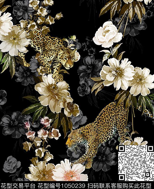数码花型男装定位花数码印花花型下载（图片编号: 1050239） - 瓦栏（Walan）