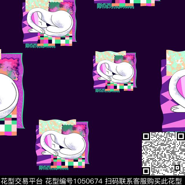 DOG-.jpg - 1050674 - 数码花型 抽象 动物 - 数码印花花型 － 女装花型设计 － 瓦栏