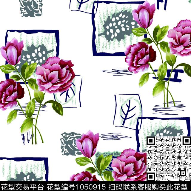 0010.jpg - 1050915 - 数码花型 小碎花 月季花 - 数码印花花型 － 女装花型设计 － 瓦栏