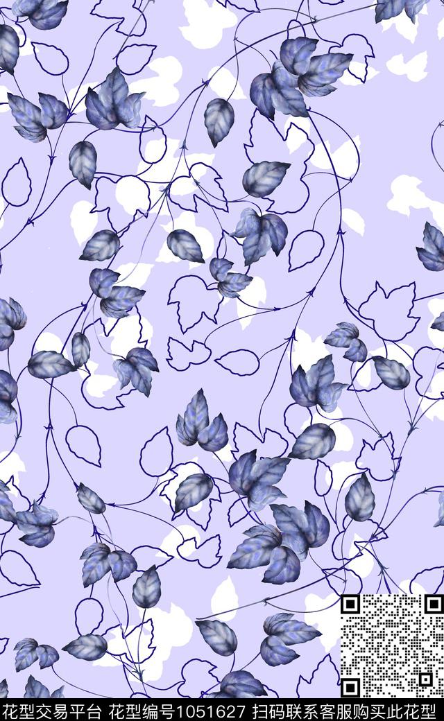 xcwh0909-C.jpg - 1051627 - 数码花型 小碎花 女装 - 数码印花花型 － 女装花型设计 － 瓦栏