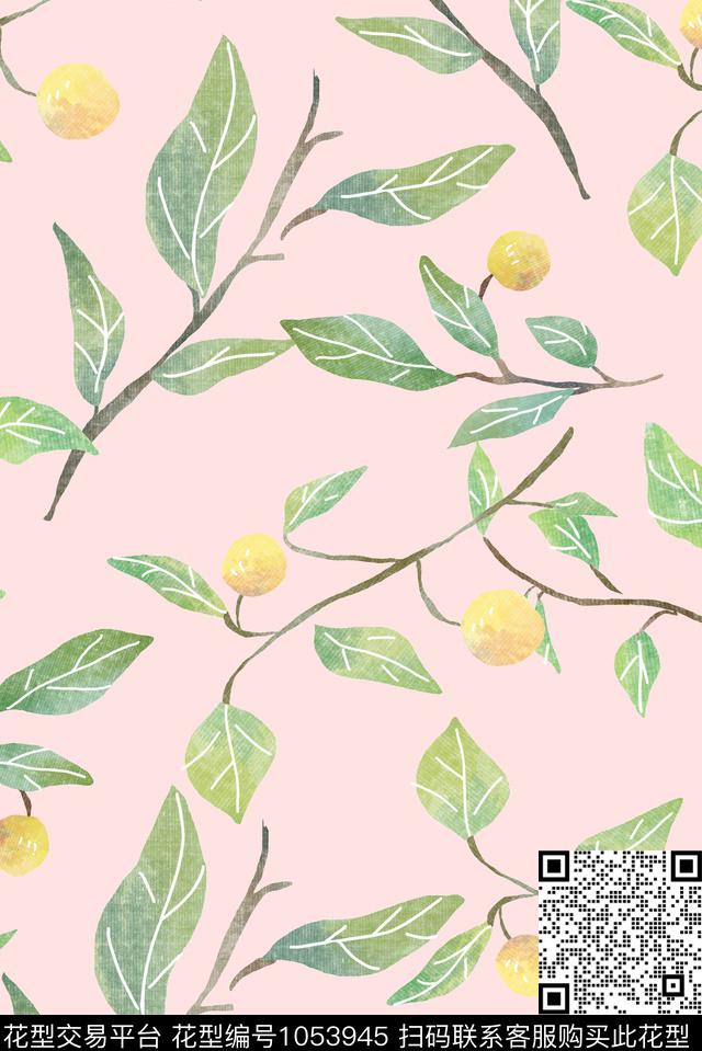 水彩肌理清爽底花卉夏天花型传统印花花型下载（图片编号: 1053945） - 瓦栏（Walan）
