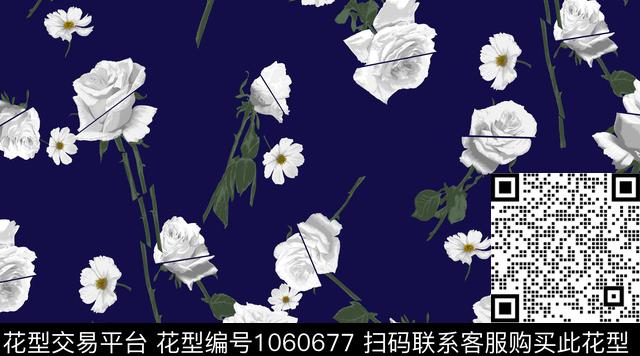 ABZSSD1616-1.jpg - 1060677 - 数码花型 花卉 玫瑰花 - 数码印花花型 － 女装花型设计 － 瓦栏