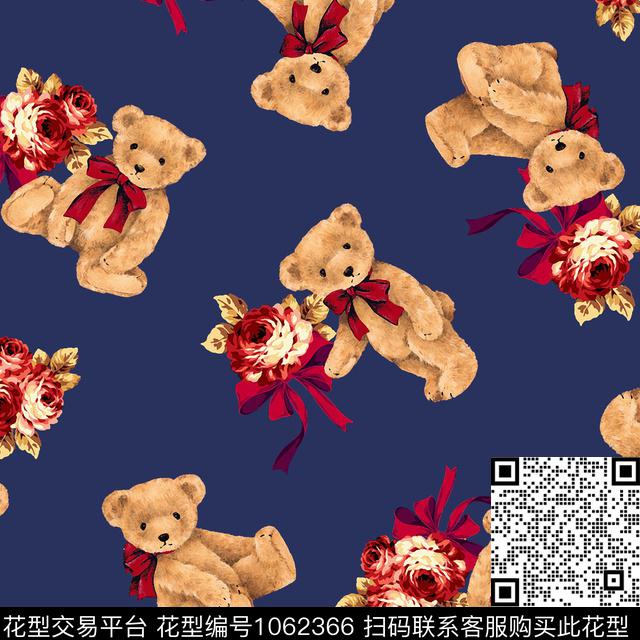 玫瑰花童装抱枕数码印花花型下载（图片编号: 1062366） - 瓦栏（Walan）