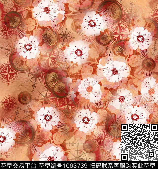vintage.jpg - 1063739 - 温室花卉 抽象 手绘花卉 - 数码印花花型 － 女装花型设计 － 瓦栏
