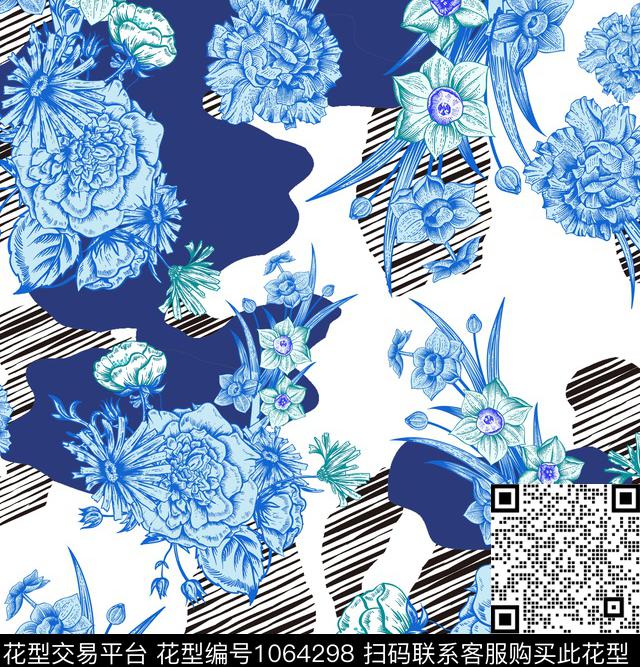 数码花型小碎花花卉数码印花花型下载（图片编号: 1064298） - 瓦栏（Walan）