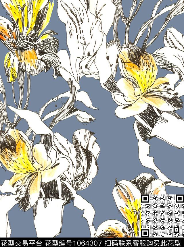 数码花型小碎花花卉数码印花花型下载（图片编号: 1064307） - 瓦栏（Walan）