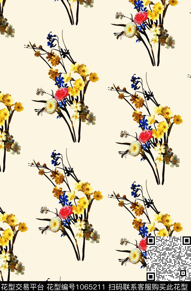 hunhuan.jpg - 1065211 - 小碎花 满版散花 一束花 - 数码印花花型 － 女装花型设计 － 瓦栏