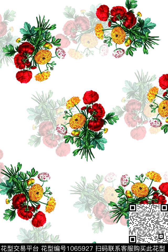 1.jpg - 1065927 - 数码花型 小碎花 月季花 - 数码印花花型 － 女装花型设计 － 瓦栏