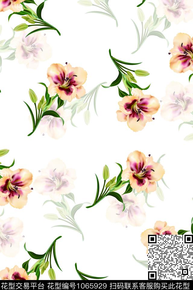 2.jpg - 1065929 - 数码花型 小碎花 月季花 - 数码印花花型 － 女装花型设计 － 瓦栏