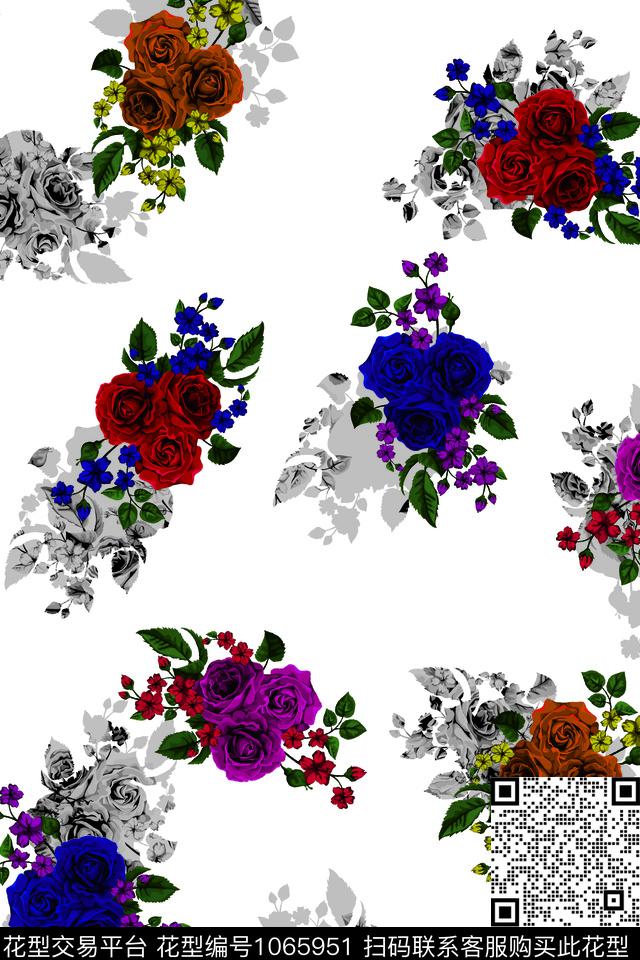 3.jpg - 1065951 - 数码花型 小碎花 月季花 - 数码印花花型 － 女装花型设计 － 瓦栏
