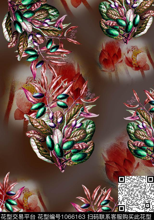 81-102-4.jpg - 1066163 - 香云纱 花卉 植物 - 数码印花花型 － 女装花型设计 － 瓦栏