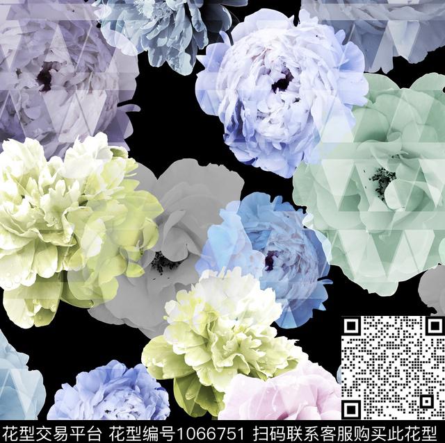 AW160017.jpg - 1066751 - 大花 数码花型 花卉 - 数码印花花型 － 女装花型设计 － 瓦栏