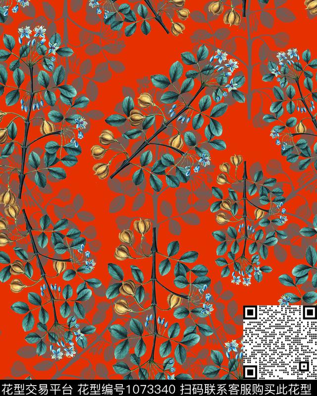 女装植物水果数码印花花型下载（图片编号: 1073340） - 瓦栏（Walan）