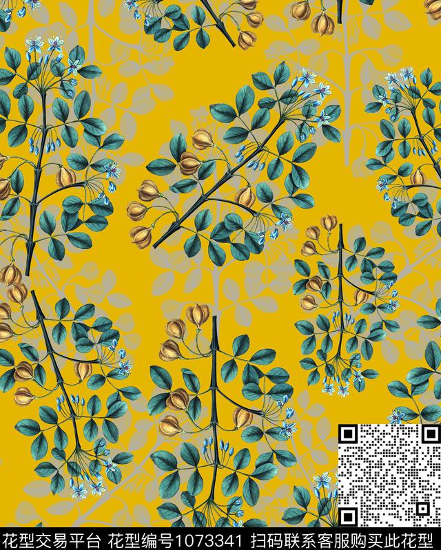 女装植物水果数码印花花型下载（图片编号: 1073341） - 瓦栏（Walan）