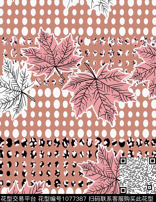 几何清爽底花卉条纹传统印花花型下载（图片编号: 1077387） - 瓦栏（Walan）