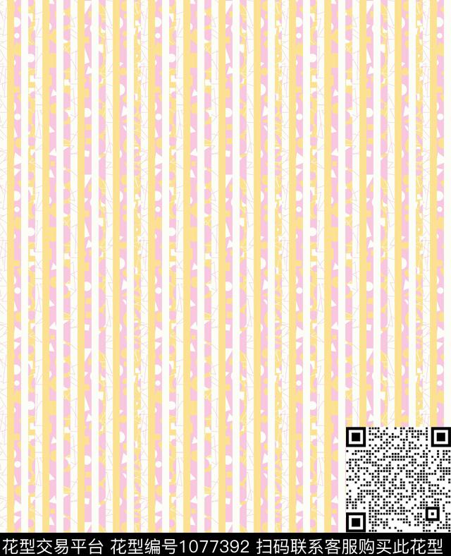 条纹几何衬衫花传统印花花型下载（图片编号: 1077392） - 瓦栏（Walan）