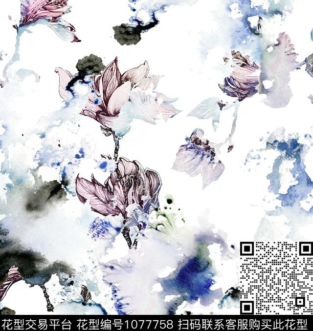 SS170160.jpg - 1077758 - 数码花型 春夏花型 植物 - 数码印花花型 － 女装花型设计 － 瓦栏