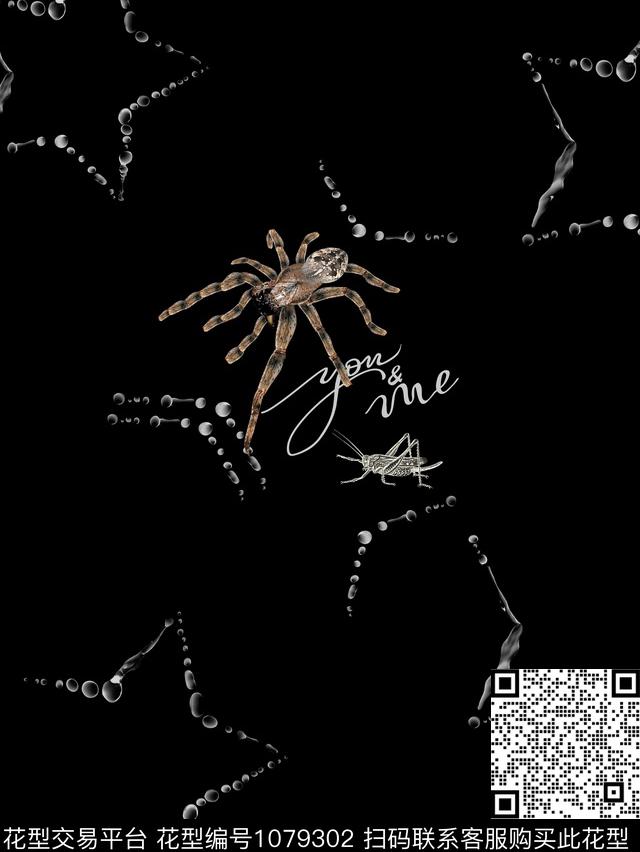 艺术蜘蛛创意数码印花花型下载（图片编号: 1079302） - 瓦栏（Walan）