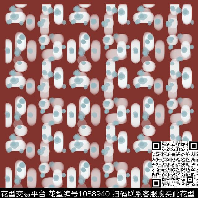 抽象丝巾围巾秀场几何数码印花花型下载（图片编号: 1088940） - 瓦栏（Walan）