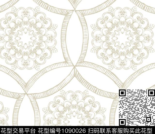 2018-06-17--04b.jpg - 1090026 - 简欧 几何 简约 - 传统印花花型 － 床品花型设计 － 瓦栏