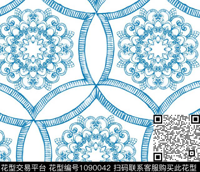 2018-06-17--04D.jpg - 1090042 - 简欧 几何 简约 - 传统印花花型 － 床品花型设计 － 瓦栏