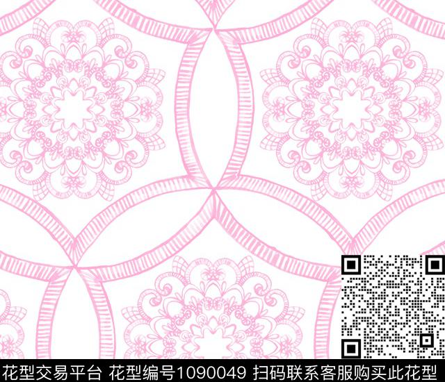 2018-06-17--04E.jpg - 1090049 - 简欧 几何 简约 - 传统印花花型 － 床品花型设计 － 瓦栏