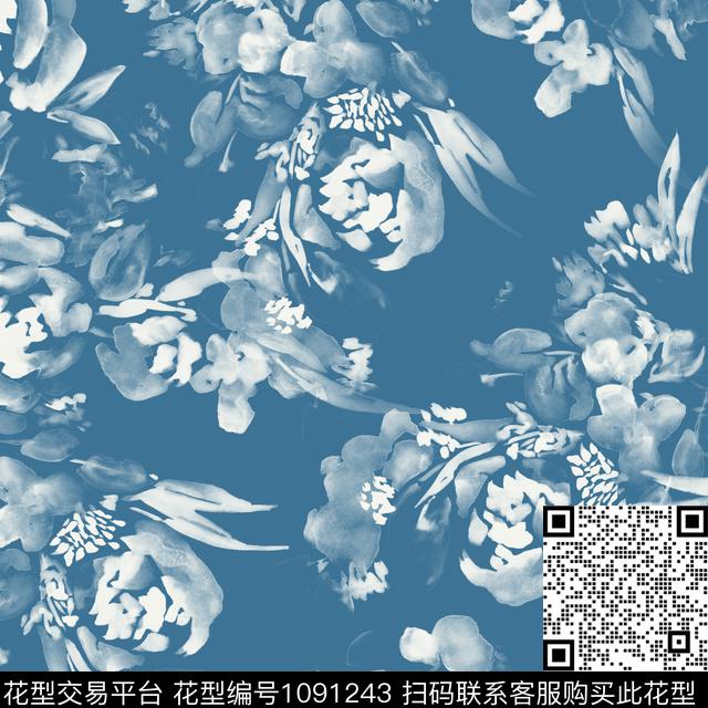 2018-06-28B.jpg - 1091243 - 大花 花卉 墙纸 - 传统印花花型 － 床品花型设计 － 瓦栏