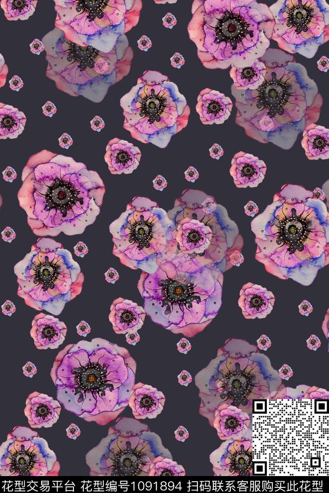 20180705006.jpg - 1091894 - 数码花型 小碎花 花卉 - 数码印花花型 － 女装花型设计 － 瓦栏