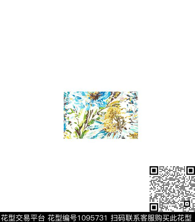 071108A.jpg - 1095731 - 抽象 花卉 大牌风 - 数码印花花型 － 床品花型设计 － 瓦栏