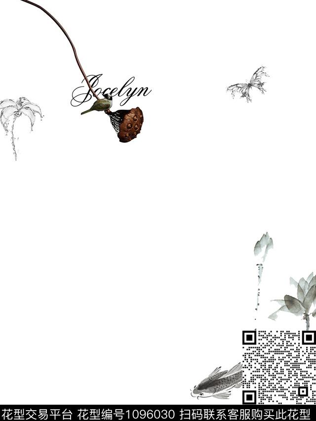创意花卉动物数码印花花型下载（图片编号: 1096030） - 瓦栏（Walan）