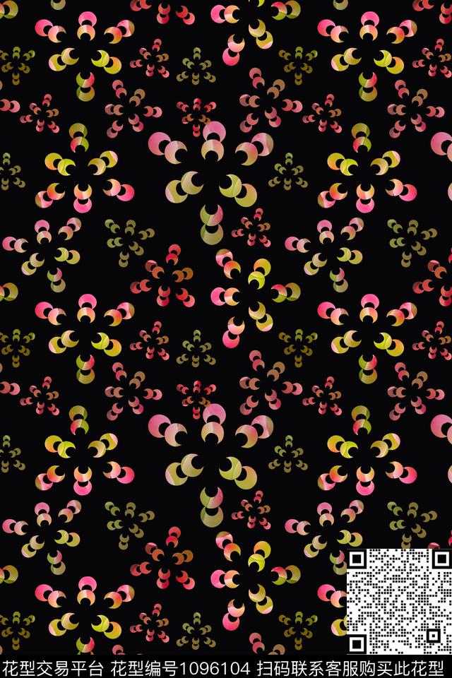 民族花卉碎碎花青蓝雅韵系列传统印花花型下载（图片编号: 1096104） - 瓦栏（Walan）