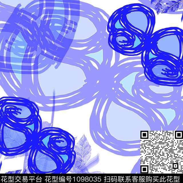9089080.jpg - 1098035 - 创意 抽象 花卉 - 数码印花花型 － 女装花型设计 － 瓦栏