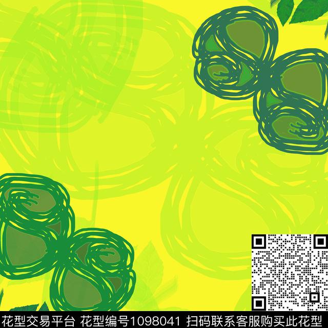 908908018.jpg - 1098041 - 创意 抽象 花卉 - 数码印花花型 － 女装花型设计 － 瓦栏
