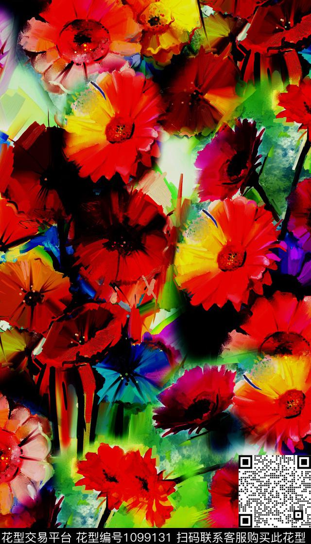 32.jpg - 1099131 - 数码花型 抽象 花卉 - 数码印花花型 － 女装花型设计 － 瓦栏