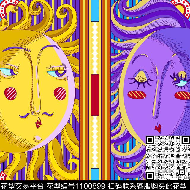 HERMES大牌风方巾传统印花花型下载（图片编号: 1100899） - 瓦栏（Walan）