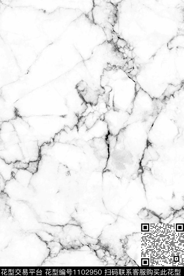 大理石黑白花型肌理数码印花花型下载（图片编号: 1102950） - 瓦栏（Walan）