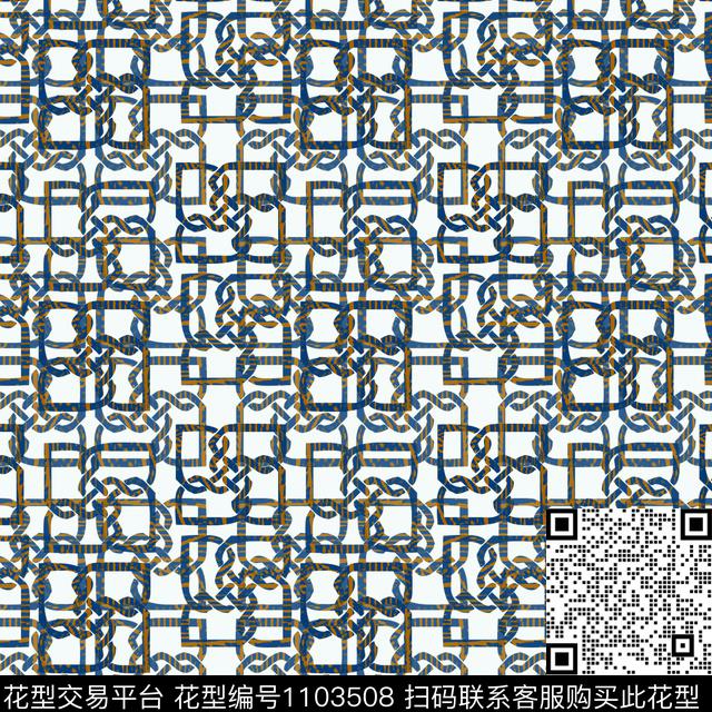180807-sj-2-2.jpg - 1103508 - 几何 丝巾围巾秀场 格子混搭 - 数码印花花型 － 方巾花型设计 － 瓦栏
