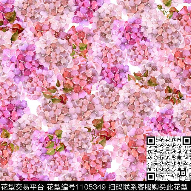 Y137.jpg - 1105349 - 数码花型 小碎花 花卉 - 数码印花花型 － 女装花型设计 － 瓦栏
