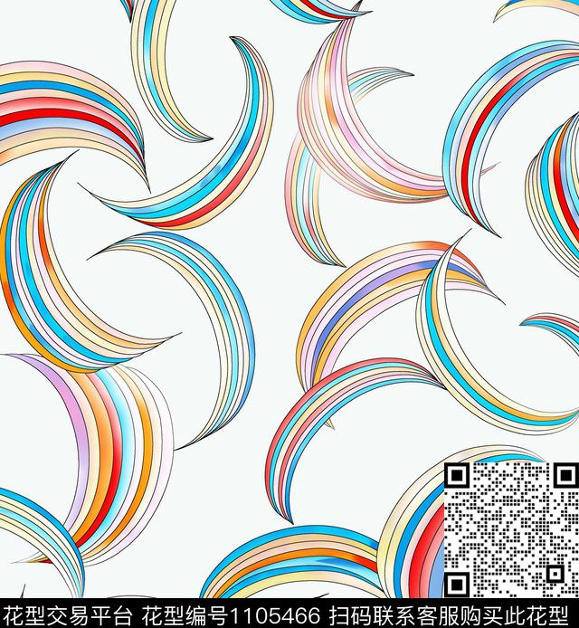 几何白底花满版散花传统印花花型下载（图片编号: 1105466） - 瓦栏（Walan）