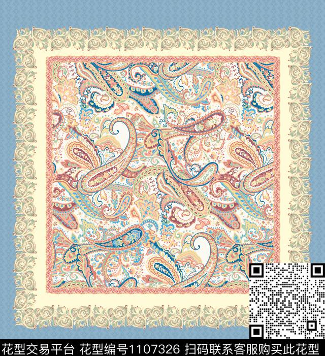 H00034.jpg - 1107326 - 佩斯利 古典花纹 床品 - 数码印花花型 － 床品花型设计 － 瓦栏