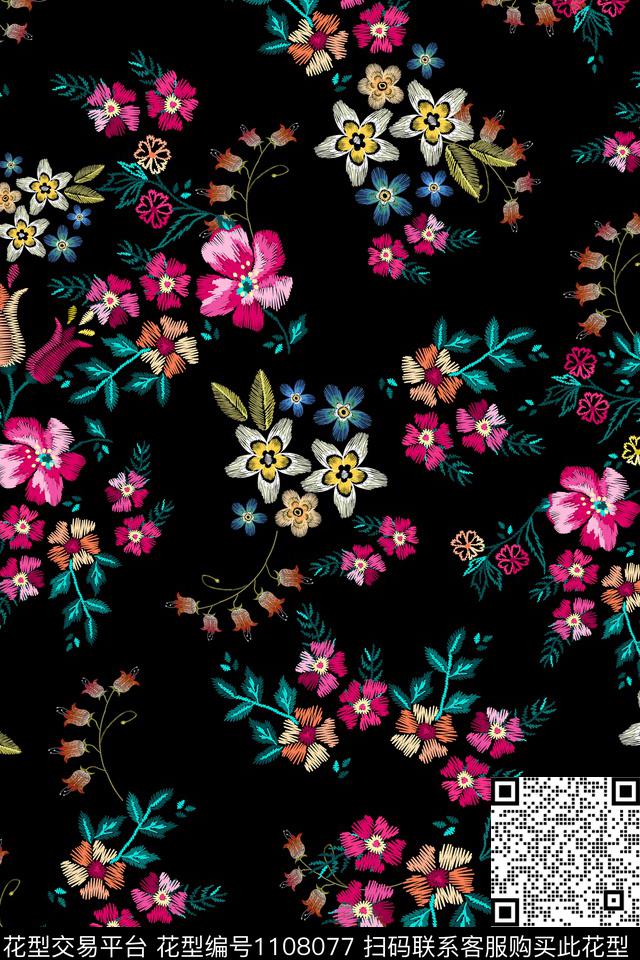 针织碎花.jpg - 1108077 - 小碎花 大牌风 针织碎花 - 数码印花花型 － 女装花型设计 － 瓦栏
