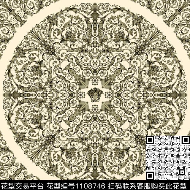 1611-4.jpg - 1108746 - 大牌风 人物 复杂 - 数码印花花型 － 方巾花型设计 － 瓦栏