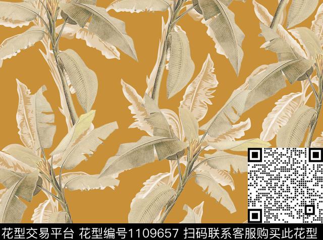 02.tif - 1109657 - 树 大牌风 欧洲 - 传统印花花型 － 女装花型设计 － 瓦栏