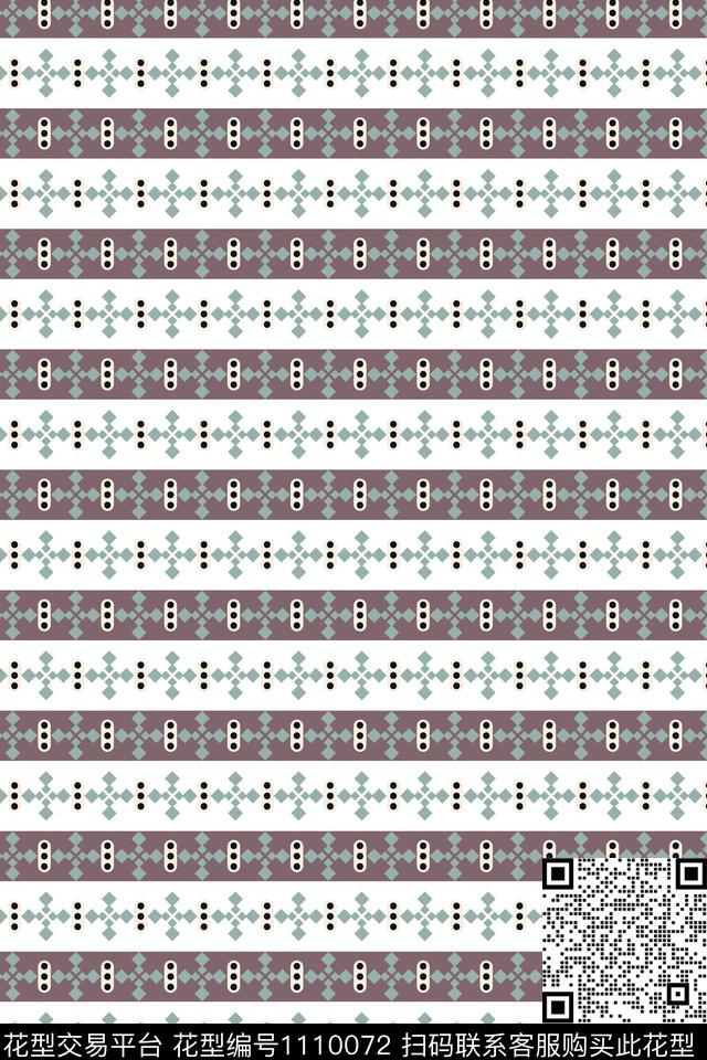 几何条纹规律数码印花花型下载（图片编号: 1110072） - 瓦栏（Walan）