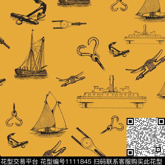 lkc2.jpg - 1111845 - 男装 航海 大牌风 - 传统印花花型 － 男装花型设计 － 瓦栏