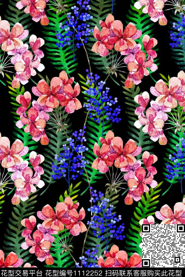 29.jpg - 1112252 - 水彩 数码花型 花卉 - 数码印花花型 － 女装花型设计 － 瓦栏