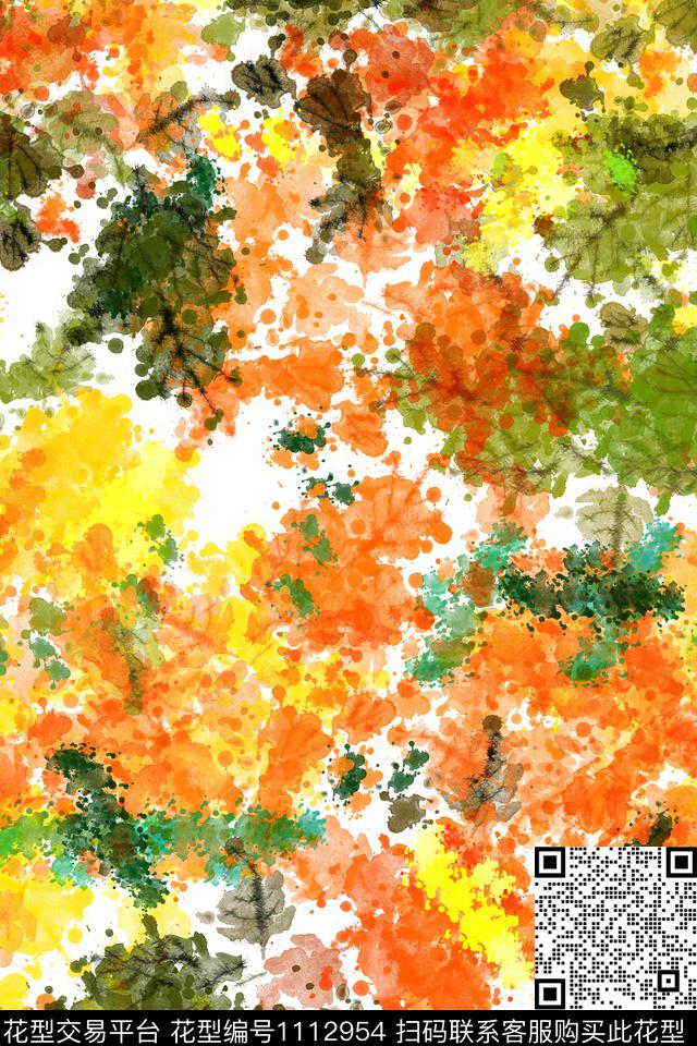 肌理抽象小碎花数码印花花型下载（图片编号: 1112954） - 瓦栏（Walan）